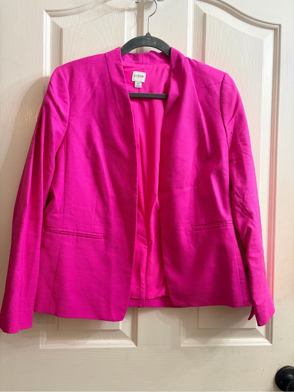 J. Crew Hot Pink Open-Front Women's Blazer